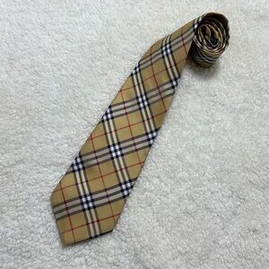 AUTHENTIC BURBERRY VINTAGE NOVA CHECK SILK TIE